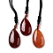 Natural Carnelian Pendant Necklace with Nylon Cord for Women, Teardrop, 27.76~27.95 inch(70.5~71cm)