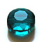 K9 Glass, Imitation Austrian Crystal Beads, Grade AAA, Faceted, Flat Round, Dark Cyan, 6x3.5mm, Hole: 0.7~0.9mm