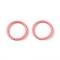 Iron Jump Rings, Open Jump Rings, Pink, 18 Gauge, 10x1mm, Inner Diameter: 8mm