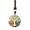 Resin & Natural & Synthetic Mixed Gemstone Pendant Necklaces, Tree of Life, 25.59 inch(65cm)