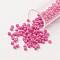 11/0 Grade A Baking Paint Glass Seed Beads, Round, Pearl Pink, 2.3x1.5mm, Hole: 1mm, about 5300pcs/50g