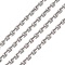 Tarnish Resistant 304 Stainless Steel Cable Chains, Diamond Cut Chains, Unwelded, Faceted, Oval, Stainless Steel Color, 4.5x3.5x1mm