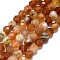 Natural Fire Opal Beads Strands, Faceted, Round, 4~4.5mm, Hole: 0.6mm, about 92~93pcs/strand, 15.16~15.35 inch(38.5~39cm)