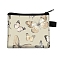 Polyester Wallets, Rectangle with Butterfly Pattern Makeup Bags, Pale Goldenrod, 11x13.5cm