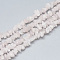 Natural Rose Quartz Beads Strands, Chip, 3~11x3~5x1~4mm, Hole: 1mm, about 380~400pcs/strand, 33 inch