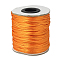 Nylon Cord, Satin Rattail Cord, for Beading Jewelry Making, Chinese Knotting, Dark Orange, 2mm, about 50yards/roll(150 feet/roll)