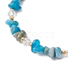 Natural Obsidian Chip Beaded Bracelets for Women BJEW-JB11742-09-3