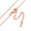 Brass Cable Chain Necklaces for Women NJEW-G084-15RG-2