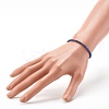Faceted Rondelle Natural Lapis Lazuli Bead Stretch Bracelets BJEW-JB06383-08-3
