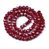 Electroplate Glass Beads Strands EGLA-A034-P8mm-A13-2