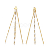 Brass Big Chain Tassel Pendants X-KK-S355-003-NF-2