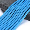 Flat Round Handmade Polymer Clay Beads CLAY-R067-6.0mm-33-1
