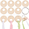 Flower Shape Wood Floss Bobbin AJEW-GF0011-05-1
