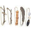10Pcs 5 Styles Tibetan Style Alloy Brooches JEWB-SC0001-57-1
