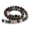 Natural African Bloodstone Beads Strands G-G763-08-8mm-2