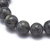 Natural Larvikite Bead Stretch Bracelets X-BJEW-K212-B-046-5