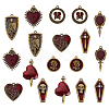 18Pcs 9 Styles Alloy Enamel Pendants ENAM-GA0001-19-1