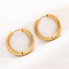 Ion Plating(IP) 304 Stainless Steel Huggie Hoop Earrings EJEW-F111B-19mm-G-3
