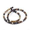 Natural Striped Agate/Banded Agate Beads Strands G-I254-03B-3