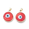 Handmade Evil Eye Lampwork Pendants LAMP-F031-02G-2