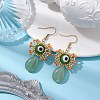 Natural Green Aventurine Dangle Earrings EJEW-MZ00169-03-2
