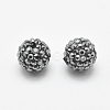 Handmade Polymer Clay Rhinestone Beads RB-L030-18A-10mm-2