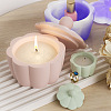Flower DIY Silicone Candle Cup Molds DIY-P078-06-10