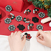 16Pcs 2 Style Christmas Theme Gloves & Snowflake Shape Non-woven Fabrics Appliques PATC-FG0001-40-3