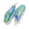 Electroplated Raw Rough Natural Quartz Crystal Big Pendants G-A229-02P-03-2