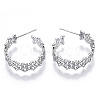 Brass Half Hoop Earrings KK-N232-114P-NF-2