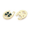 Saint Patrick's Day Alloy Enamel Pendants X-ENAM-T023-12B-2