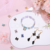 32Pcs 8 Colors Brass with Glass Charms KK-SC0003-58-4