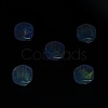 UV Plating Luminous Transparent Acrylic Beads OACR-P010-01D-4