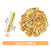 SUPERFINDINGS 250Pcs Brass Folding Crimp Ends KK-FH0005-94-2