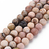 Natural Pink Opal Beads Strands G-R446-8mm-38-1