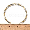 304 Stainless Steel Twisted Rope Shape Cuff Bangles for Women BJEW-C091-02D-GP-5