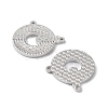 Rhodium Plated 925 Sterling Silver Charms STER-C003-21P-2