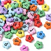 Opaque Acrylic Flower Horizontal Hole Beads SACR-YW0001-59-2