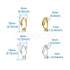 Brass Clip-on Earring Converters Findings KK-TA0007-21-8