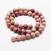 Natural Rhodonite Beads Strands G-J358-03-6mm-2