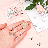 36Pcs 6 Styles Cross Alloy Rhinestone Cabochons MRMJ-CP0001-30S-3