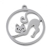 304 Stainless Steel Pendants STAS-I327-02P-06-1