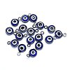 Handmade Evil Eye Lampwork Charms KK-F764-13B-04-2