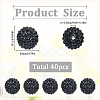 40Pcs Resin Rhinestone Beads RESI-SC0005-81A-2