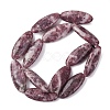 Natural Lepidolite/Purple Mica Stone Beads Strands G-F808-A01-01A-5