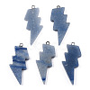 Dyed & Heated Natural Blue Aventurine Pendants G-N332-53-A05-2