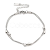 201 Stainless Steel Multi-Strand Chain Bracelets LS-BJEW-H618-20P-1