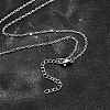 Non-Tarnish 304 Stainless Steel Cable Chain Necklace STAS-T040-PJ204-80-1