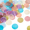 80Pcs 8 Colors Dyed Natural Capiz Shell Connector Charms BSHE-TA0001-21-3
