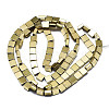 Electroplate Non-magnetic Synthetic Hematite Beads Strands G-S352-39-2